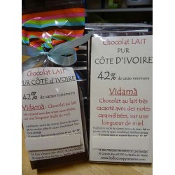 Chocolat Lait 42% cacao Vidamà