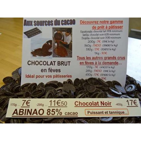 Chocolat noir 85% cacao Abinao